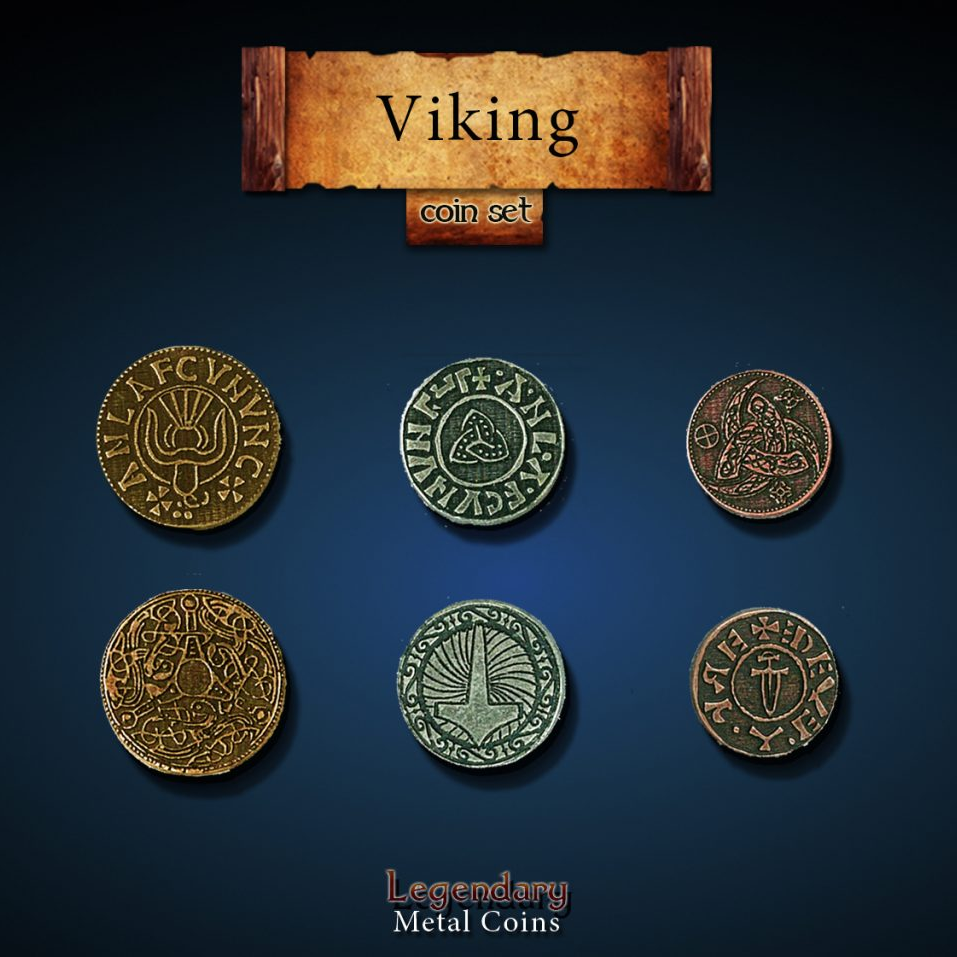 Legendary Metal Coins Season 4 by Drawlab - Viking Coin Set - Gamefound