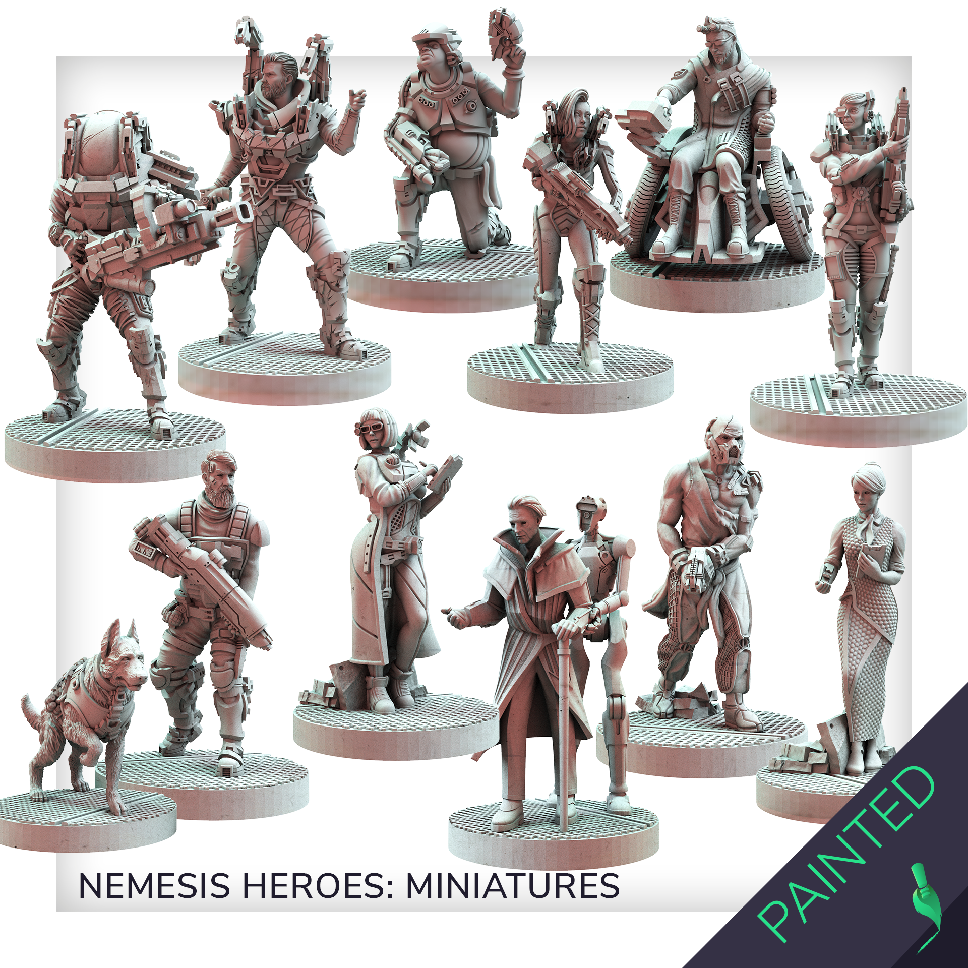 Nemesis Lockdown by Awaken Realms - Heroes models painted (Nemesis CB ...