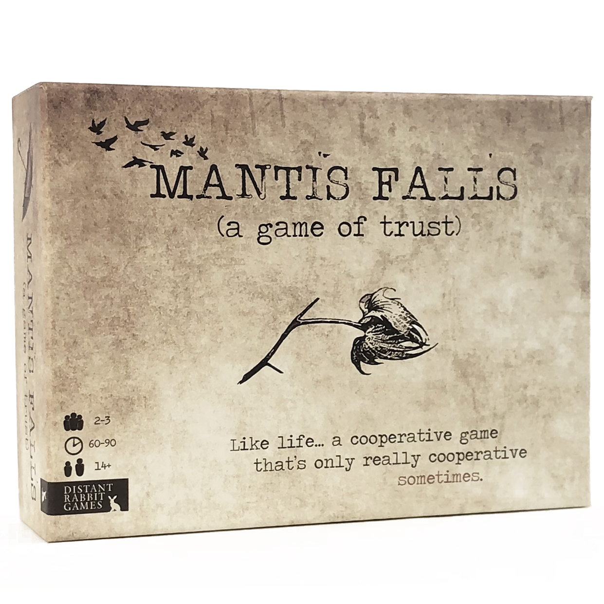 Mantis Falls (a game of trust) by Distant Rabbit Games - Mantis Falls  (retail edition) - Gamefound