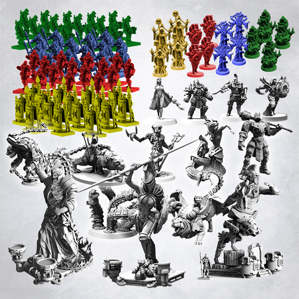 Lords Of Hellas Miniatures Lot - Kickstarter Board Game Figures, DND, Mythology Themed, Used Condition