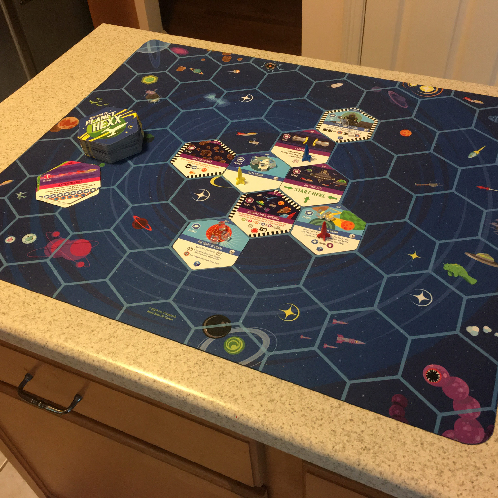 Mission to Planet Hexx! 2.0 - Kickstarter Edition by Move Rate 20 Games -  Individual Player Play Mat (ADD ON) - Gamefound