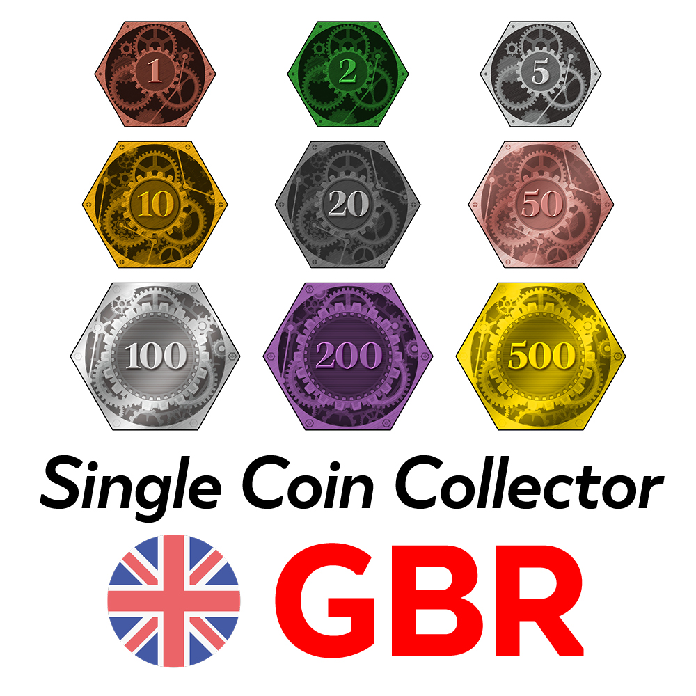 Rail Coins: Hexagonal Metal Coins for Train Games by Moaideas Game ...