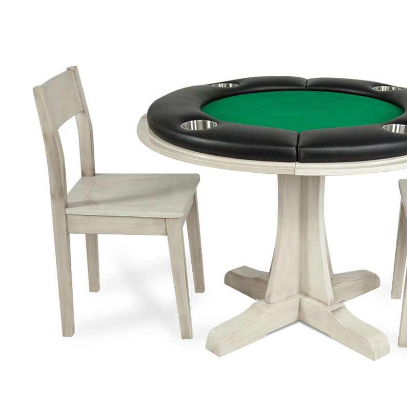 small poker table and chairs