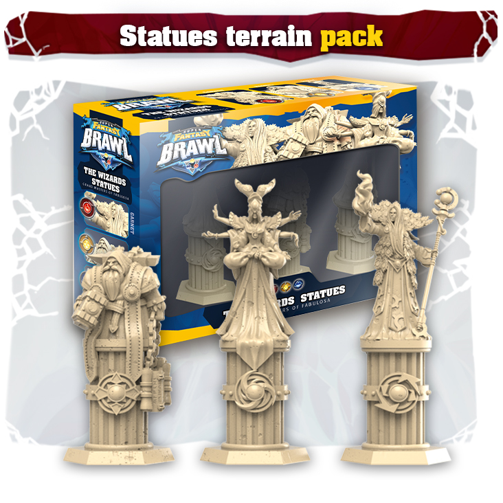 Super Fantasy Brawl Round 2! by Mythic Games Statues Terrain Pack Gamefound