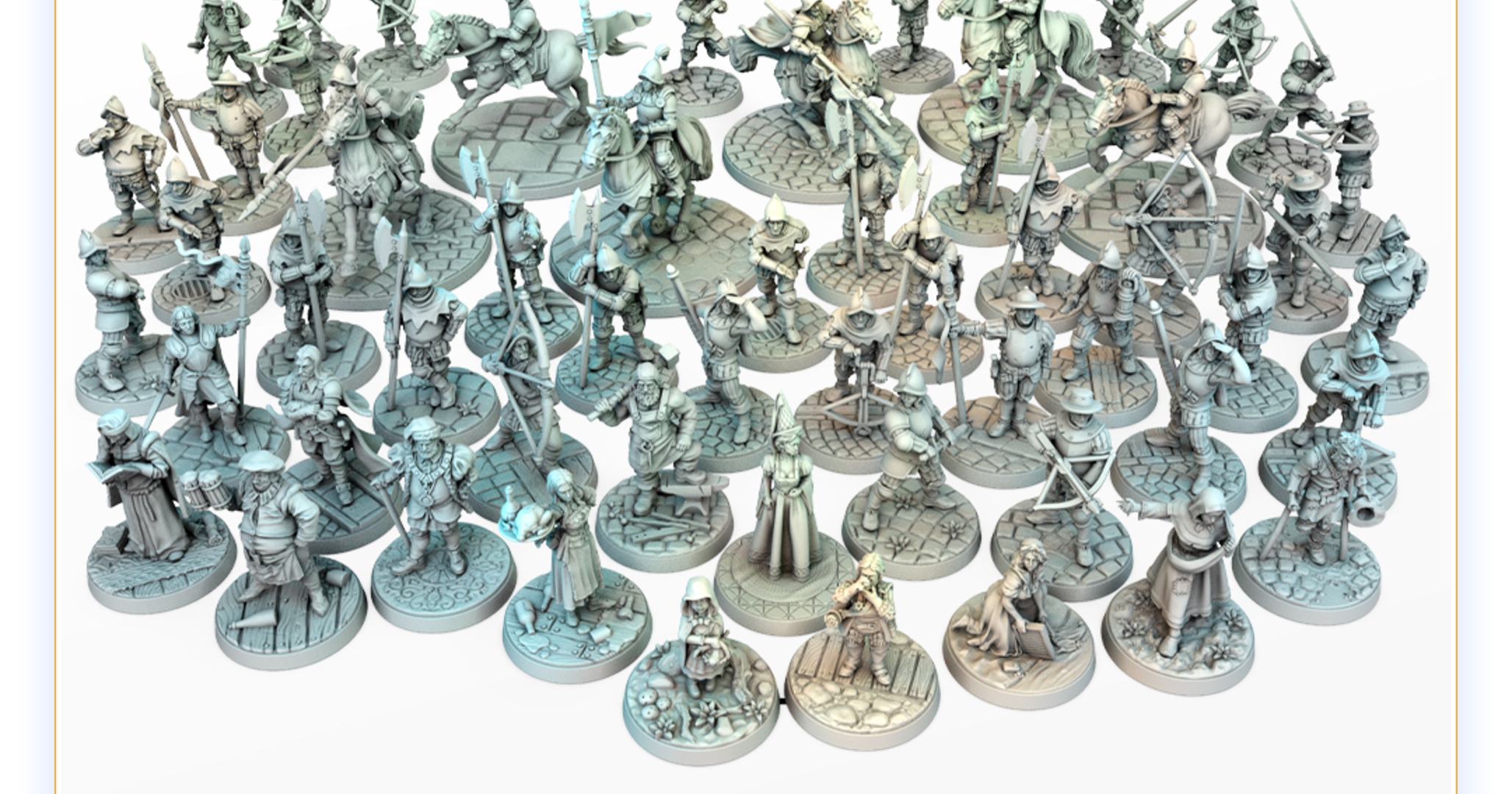 Dungeons And Lasers – Starter Set Woodhaven Townsfolk (64 Figurines)