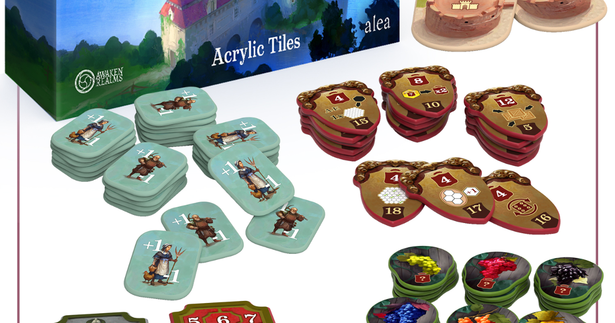 Castles of Burgundy Special Edition by Awaken Realms Upgraded Tokens (acrylic) Gamefound