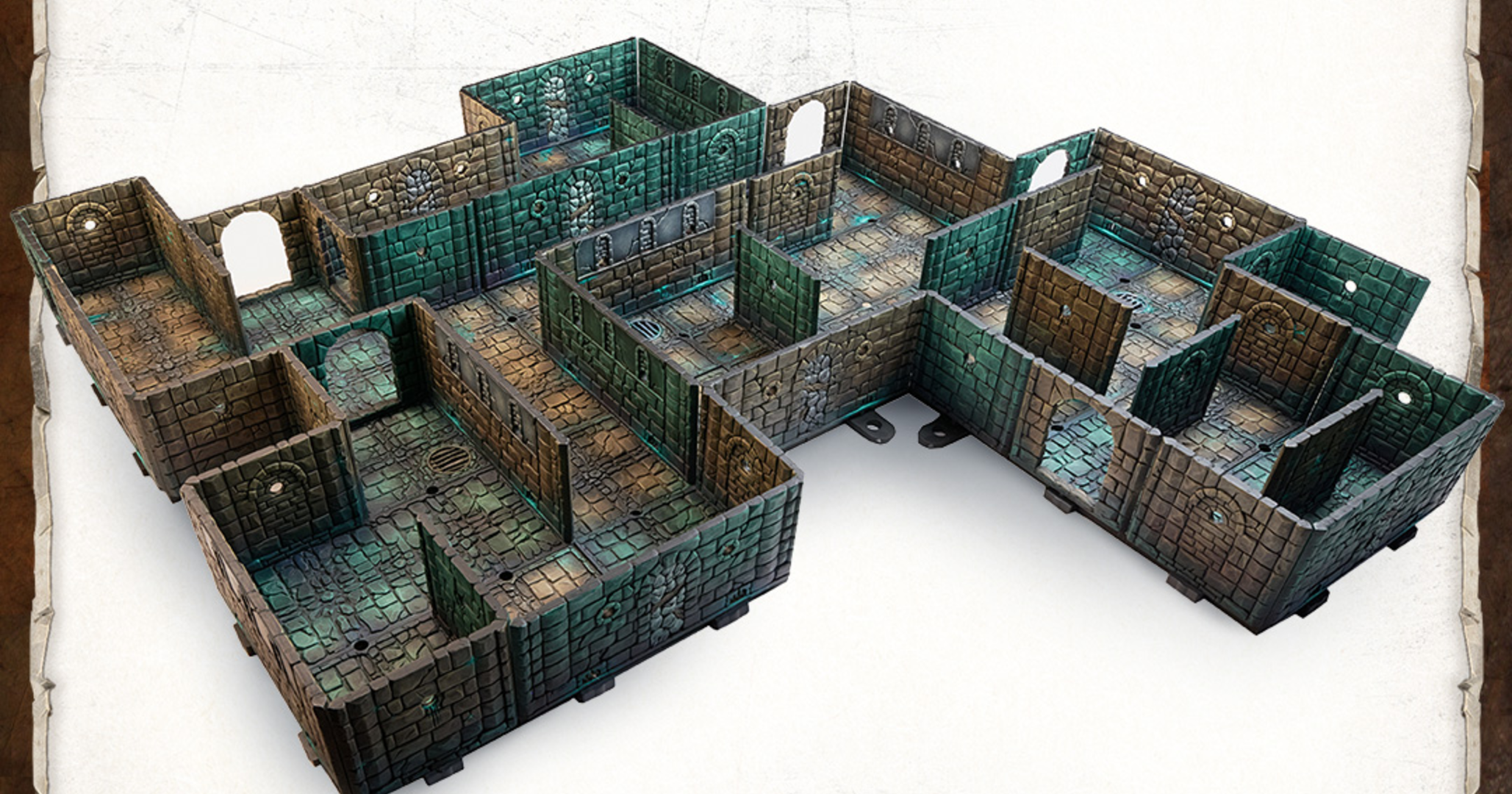 Archon Studio Dungeons & Lasers : Manoir Tudor Magnifique Set De Terrain Miniature Non Peint - Idéal Pour D&D Et RPG De Table