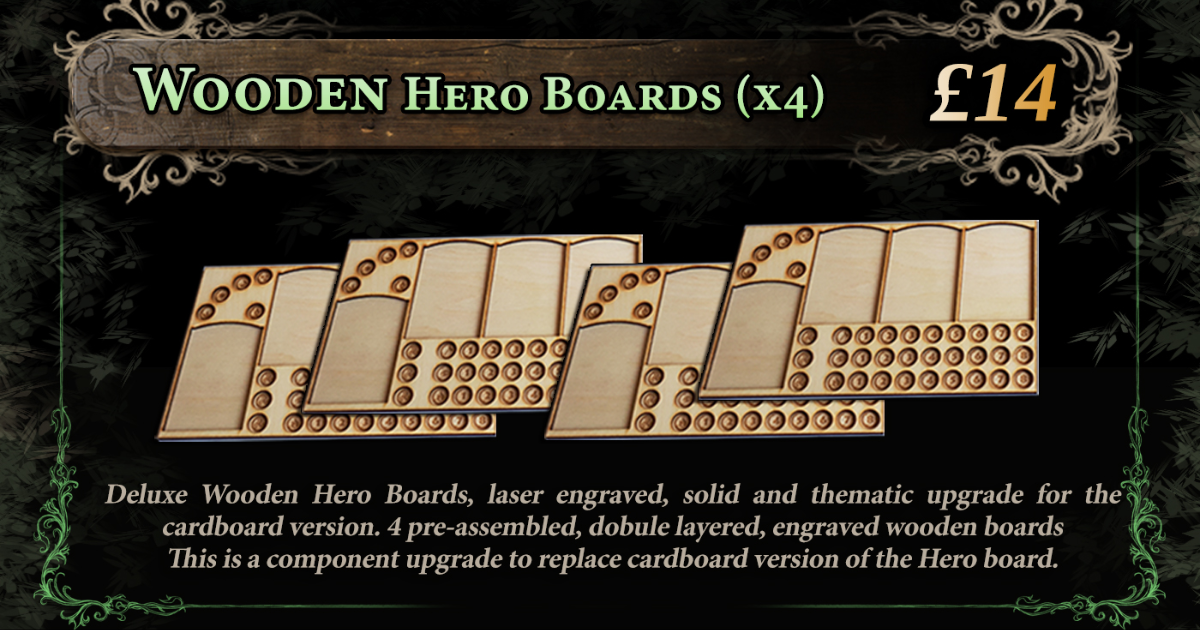 Zerywia The Board Game Reprint By Koliba Games Wooden Hero Boards x4 Gamefound