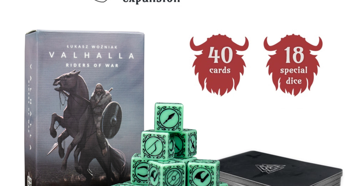 VALHALLA Carddice game for 16 players by Go On Board RIDERS OF WAR