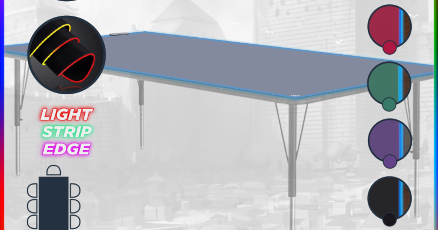 Custom Bags and Playmats for Board Games by Crafting Kingdoms Playmat 36'' x 72'' LED Gamefound