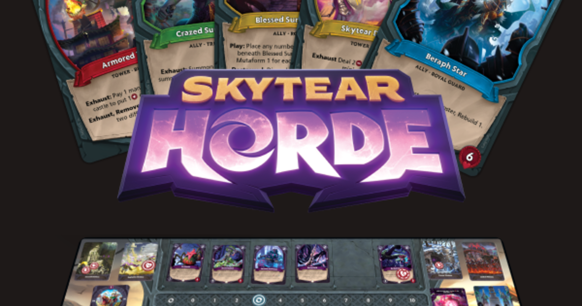 Skytear Horde - Jeu De Cartes Coopératif (1-3 Joueurs, Dès 14 Ans) - Version Anglaise - Défendez Votre Château !