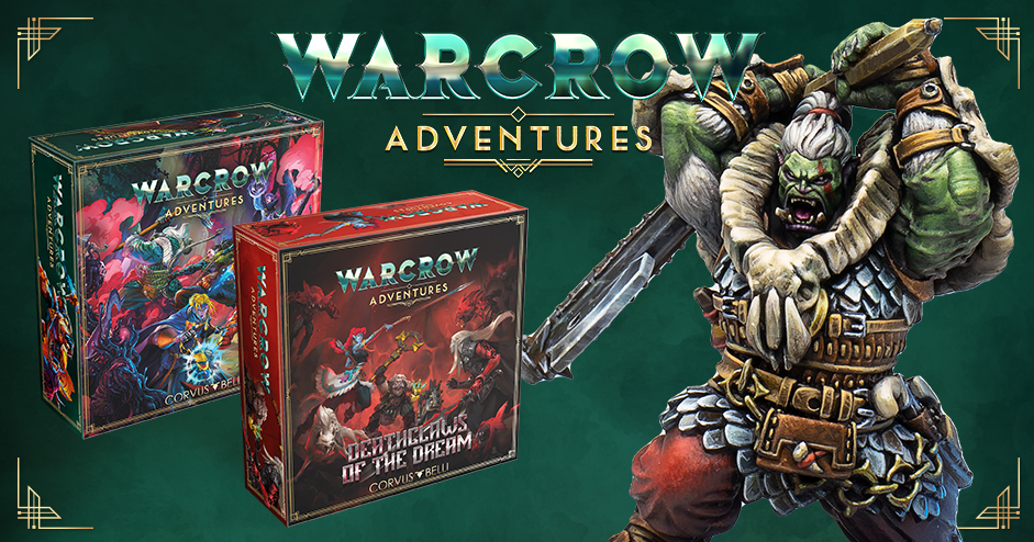 Miniatures of Warcrow Adventures, the Board Game by Corvus Belli