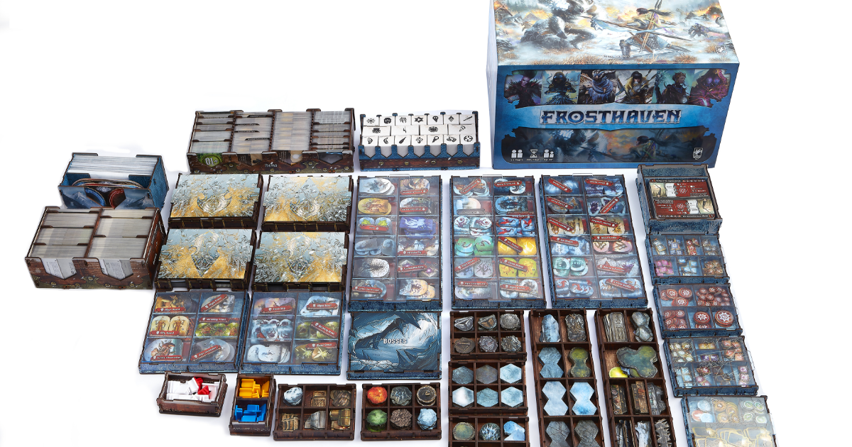 POLANDGAMES Frosthaven Organizer | Aufbewahrungslösung Für Brettspiel - Mehrfarbig