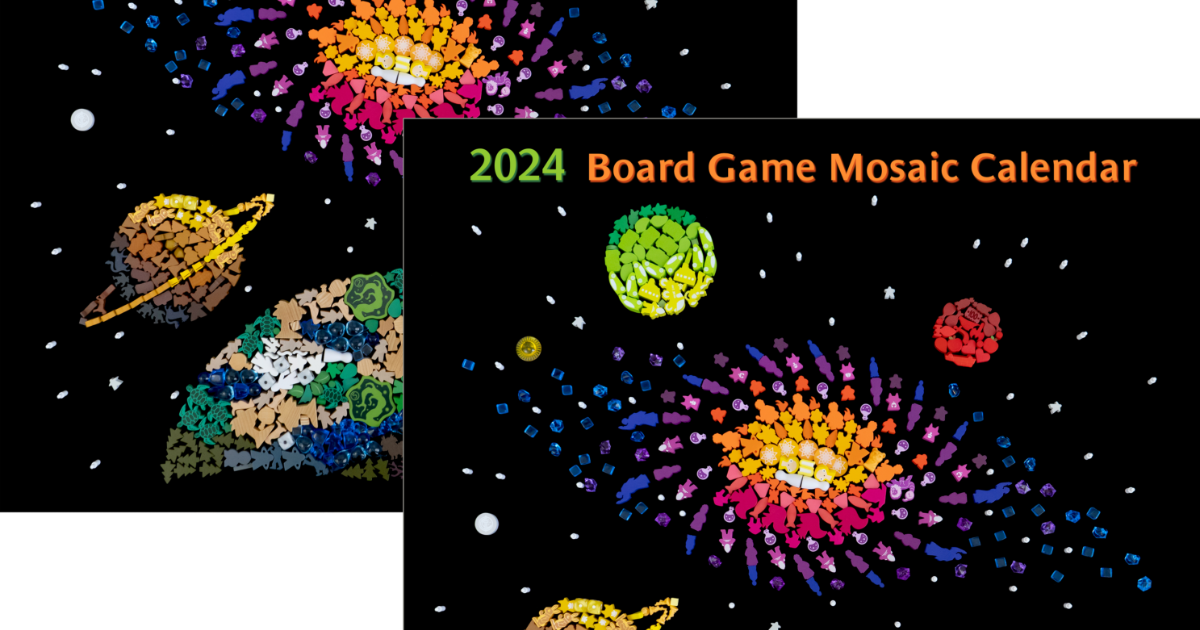 2024 Board Game Mosaic Calendar by Board Game Art Creations Two