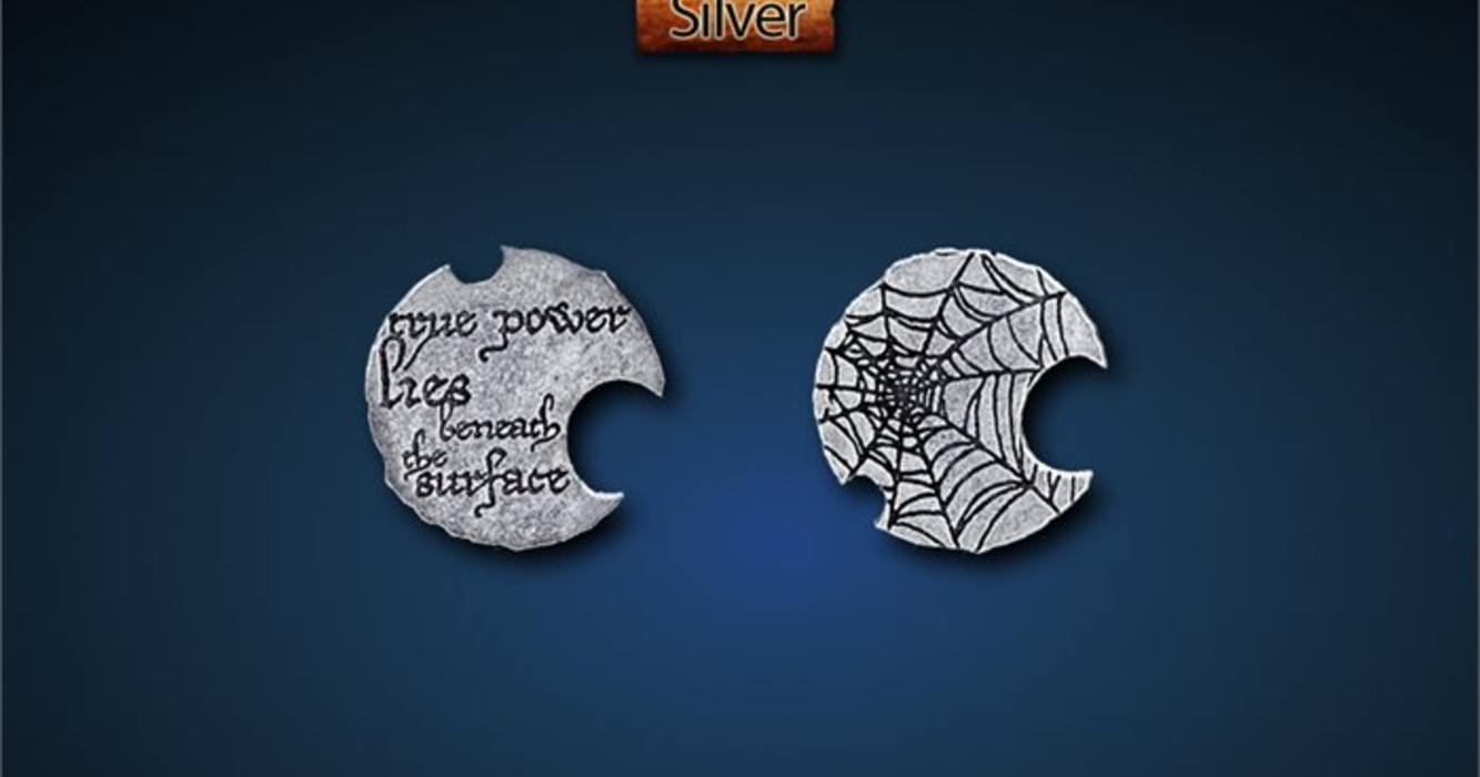 Drow Coin Legendary Metal Coins Season 5 by Drawlab - Drow Silver Coins - Gamefound