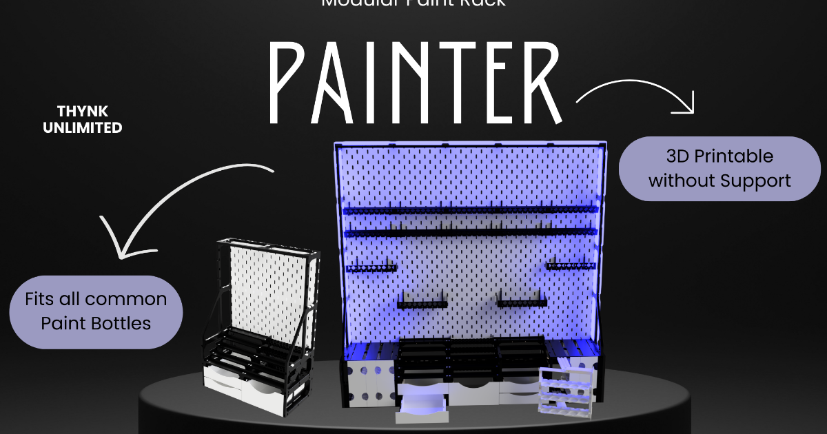 Master Painter - Modular 3D Printable Paint Rack by 3DOtakuPrints ...