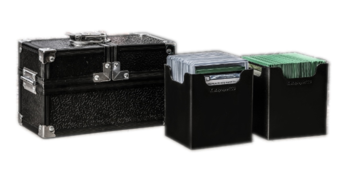 The Sentinel: Briefcase for TCG, Cards, Deck Box, Toploaders by KakapopoTCG  - The Crypt - Lockable Double Deck Box (Full Metal Exterior) - Gamefound