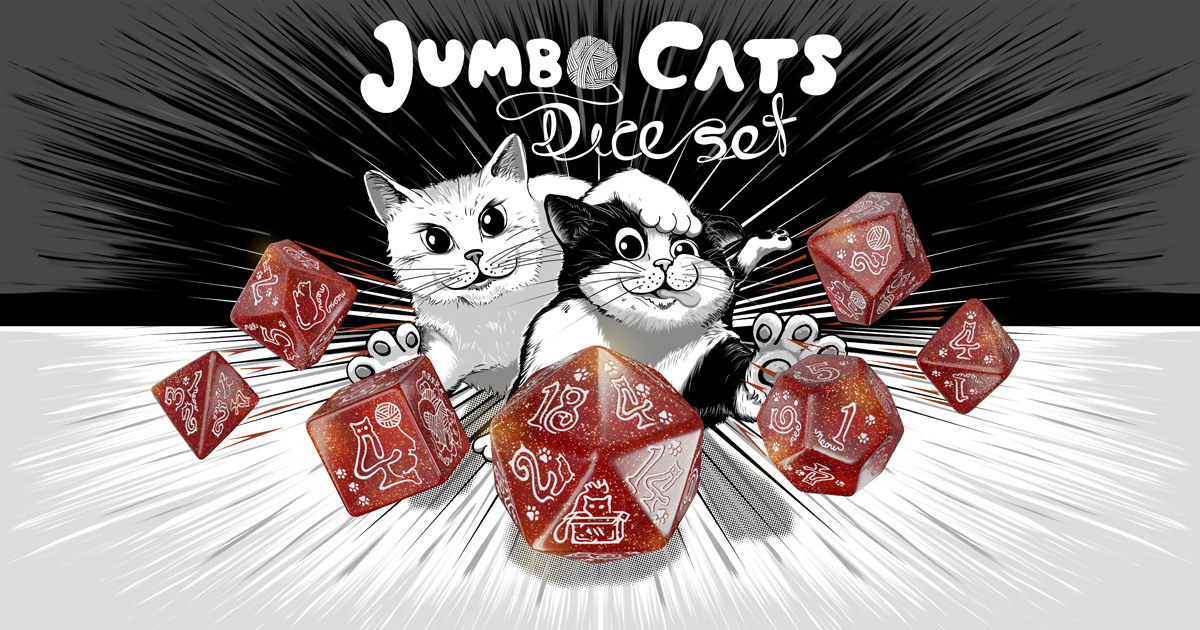 Jumbo Cats Dice Set by Q-Workshop - Gamefound