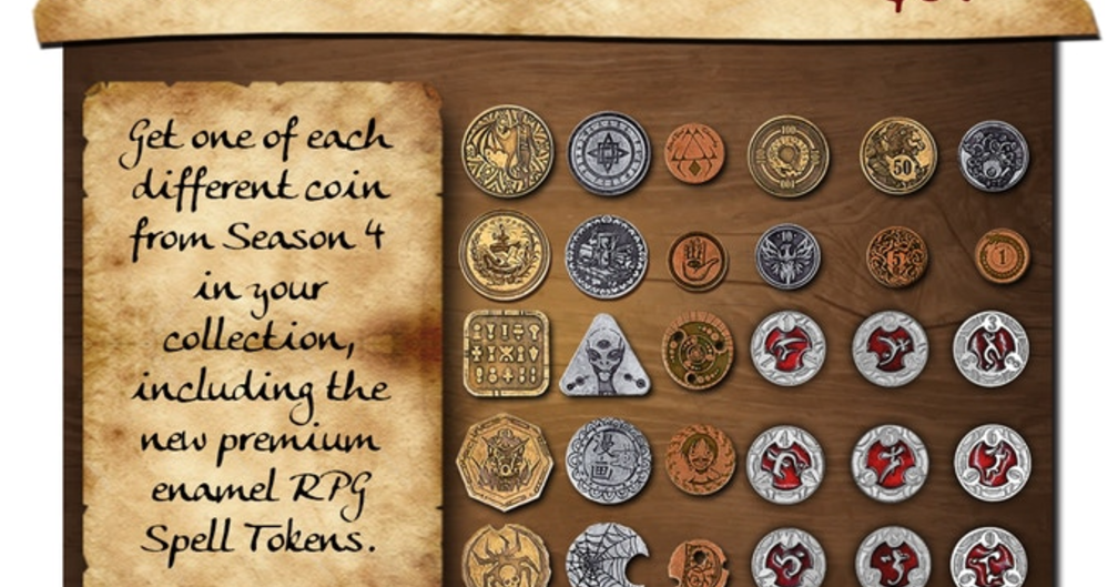 Legendary Metal Coins Season 4 by Drawlab - Alien Coin Set - Gamefound