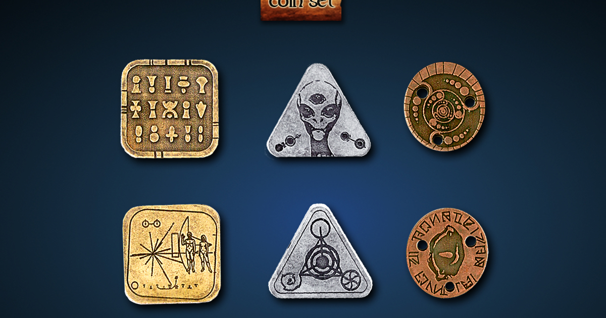 Legendary Metal Coins Season 4 by Drawlab - Alien Coin Set - Gamefound