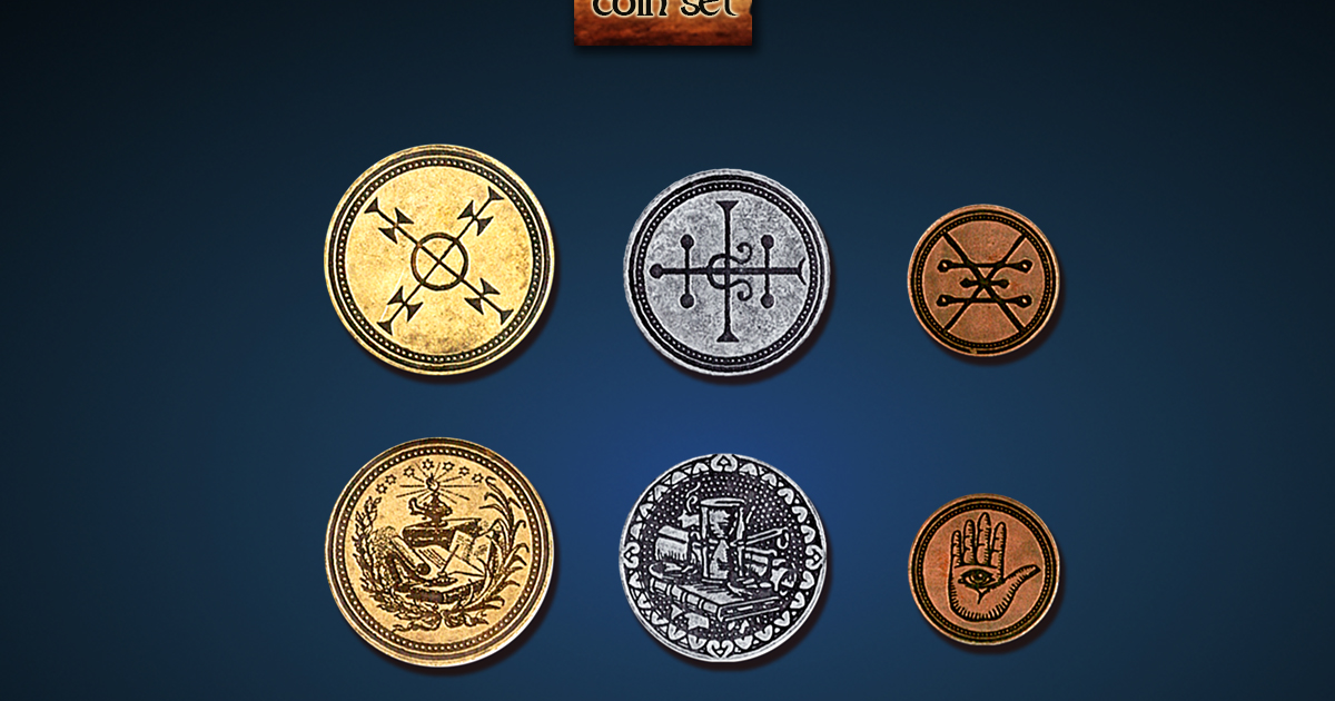 Legendary Metal Coins Season 4 by Drawlab - Alchemist Coin Set - Gamefound