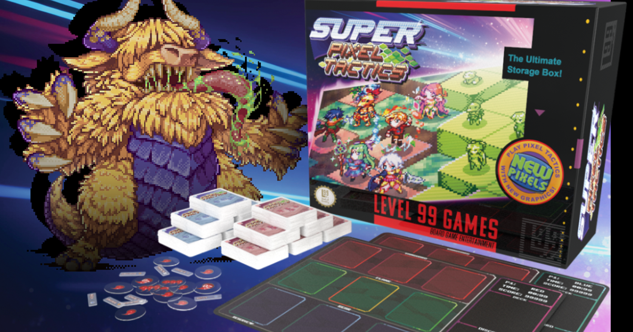 Super Pixel Tactics by Level 99 Games - Another Solo Play Video - Gamefound