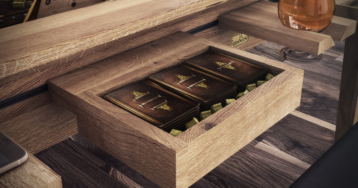 The Megan Board Game Table by Geeknson Team - Large Box / Large Bin ...