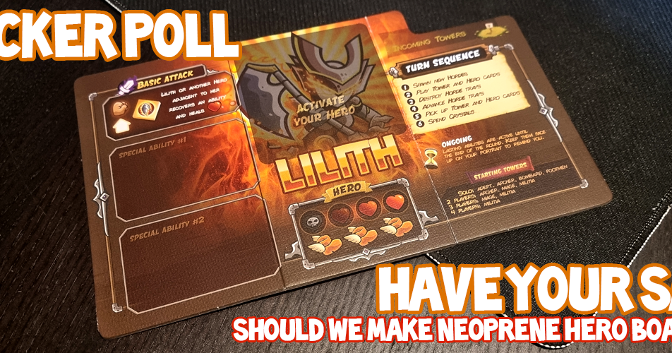 Kingdom Rush Elemental Uprising by Lucky Duck Games Poll on Neoprene Hero Boards Backer