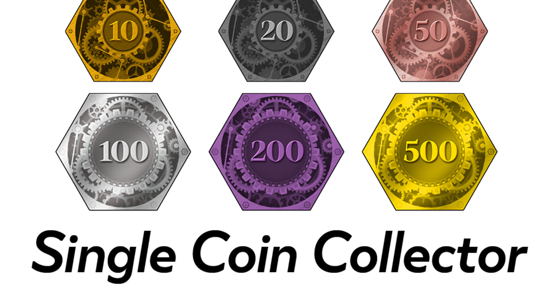 Rail Coins: Hexagonal Metal Coins for Train Games by Moaideas Game ...