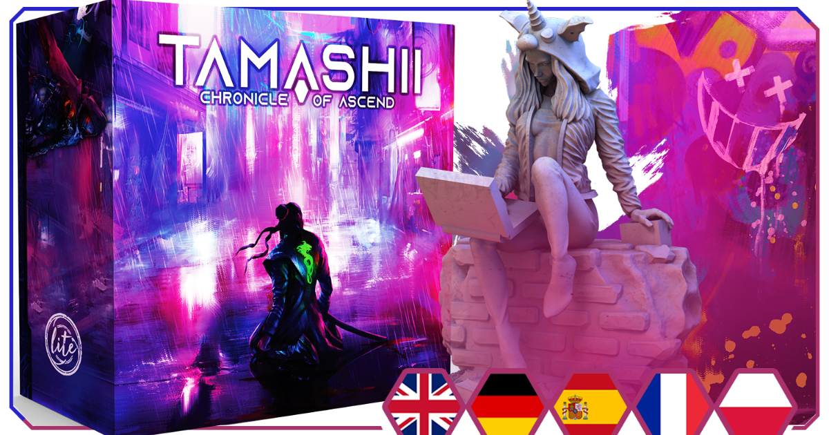 Tamashii: Chronicle Of Ascend - Gioco Da Tavolo Strategico Cyberpunk, 1-4 Giocatori, 45-90 Min, Età 14+, Awaken Realms