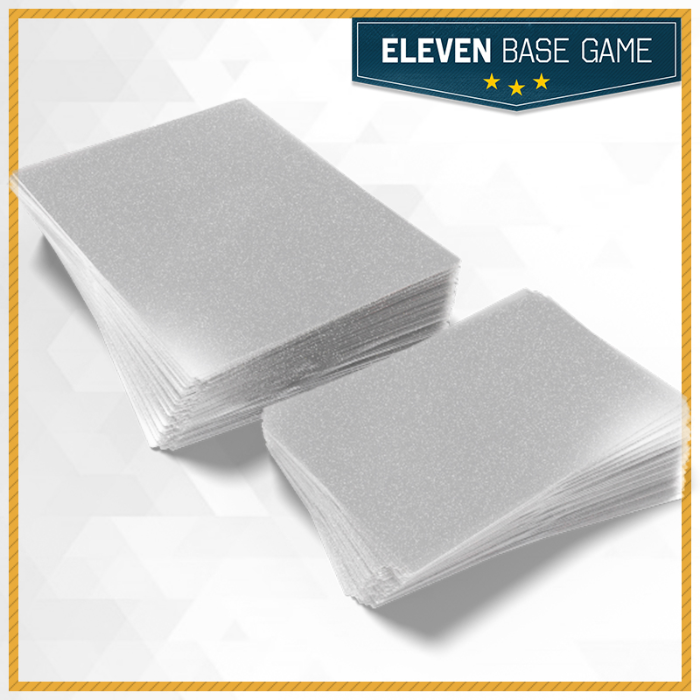 Clear card sleeves for Eleven Base Game Pledge