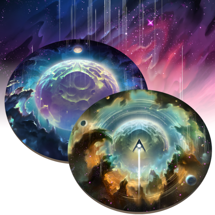 Moon Art Drink Coaster Set