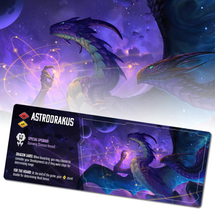Astrodrakus - faction card and ship upgrade