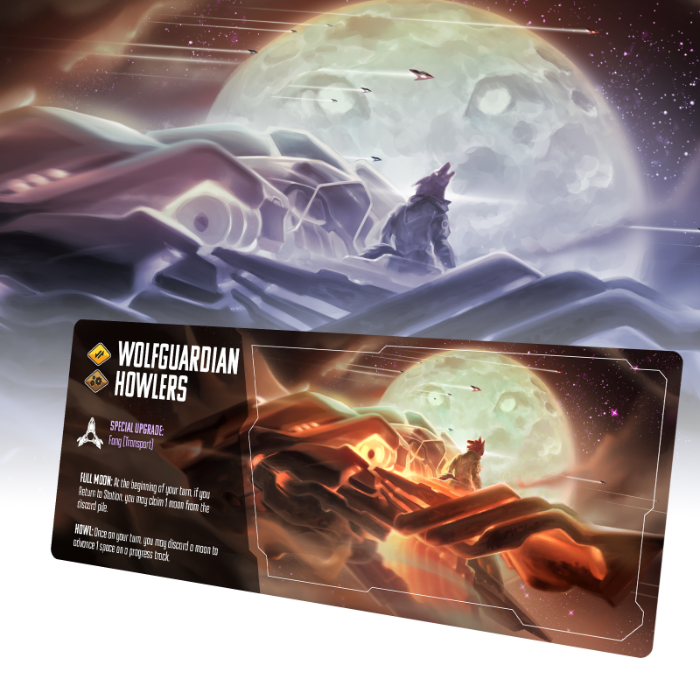 Wolfguardian Howlers - faction card and ship upgrade