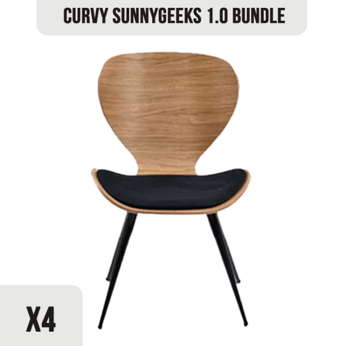 CHAIRS BUNDLE: 4 Curvy 1.0 Chairs (No Arms)
