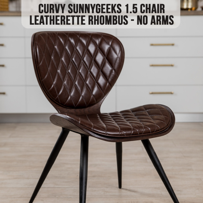 Curvy Sunnygeeks 1.5 Chair (Rhombus-Stitched Leatherette) (NO ARMS)