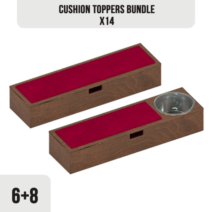 CUSHION TOPPERS BUNDLE: 6 Cushion Toppers + 8 Single Cup Holders w/ Cushion