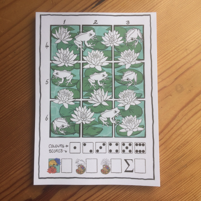 Library Labyrinth by Dissent Games Roll & Colour Notepad (Frogs