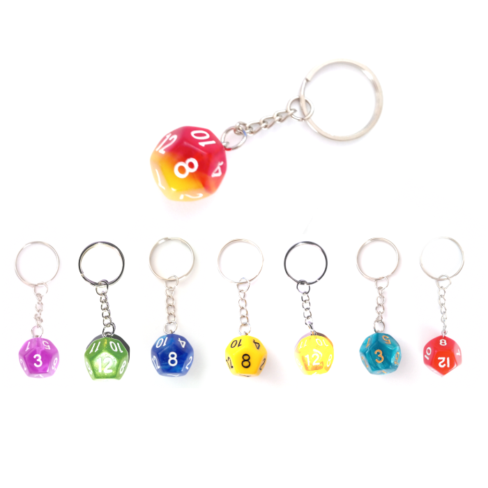 The Board Game Survival Kit 2.0 by Atikin Games - D12 Dice Keyring