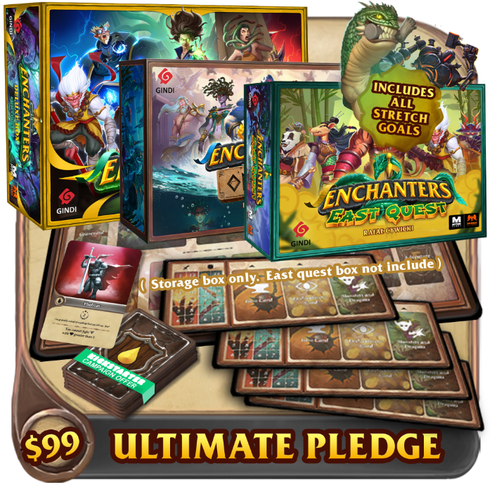 ENCHANTERS ULTIMATE DELUXE Game ALL EXPANSIONS/EVERYTHING KICKSTARTER EXCLUSIVES 