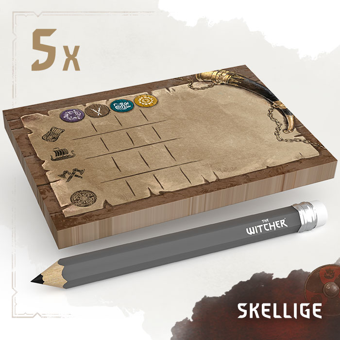 Skellige: 5 notesów i 5 ołówków