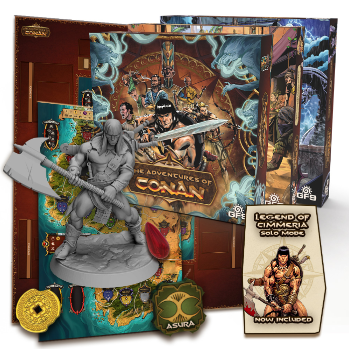 Gale Force Nine – The Adventures Of Conan – Jeu De Plateau En Anglais – Figurines Et Aventures Épiques
