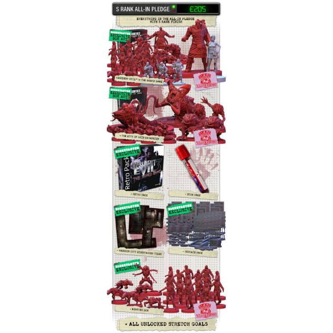 Resident Evil 3: The Board Game by Steamforged Games - S Rank All