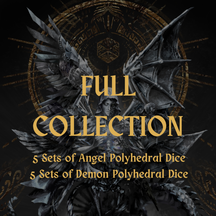 Angels and Demons - Polyhedral Metal Dice Sets plus D20 & D10 Spindown ...