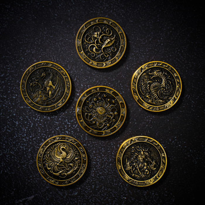 Angels and Demons - Polyhedral Metal Dice Sets plus D20 & D10 Spindown ...