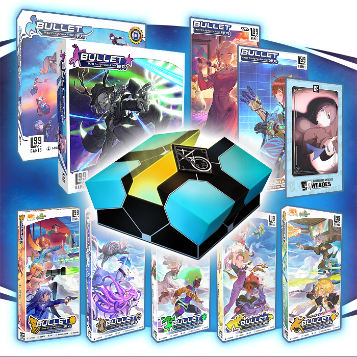 Bullet Cubed: New Expansions & Storage Box by Level 99 Games - Gamefound Bullet Cubed: New Expansions & Storage Box by Level 99 Games - Gamefound