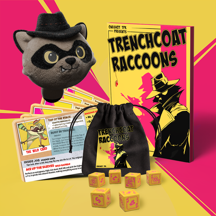 Trenchcoat Raccoons: A Chaotic, Fail-Forward Heist RPG by OneShot TPK -  Gamefound