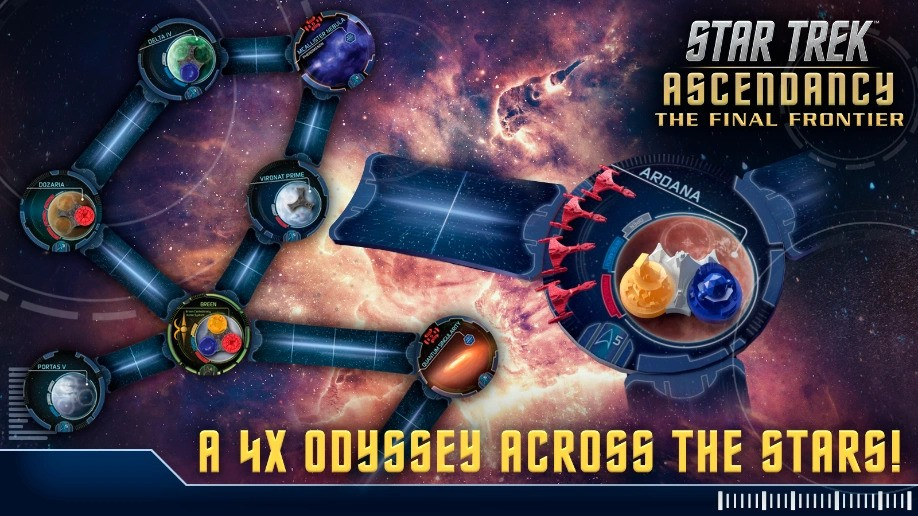 Gale Force Nine ST011 - Star Trek: Ascendancy - Espansione Con 15 Stelle E 5 Nodi Di Controllo