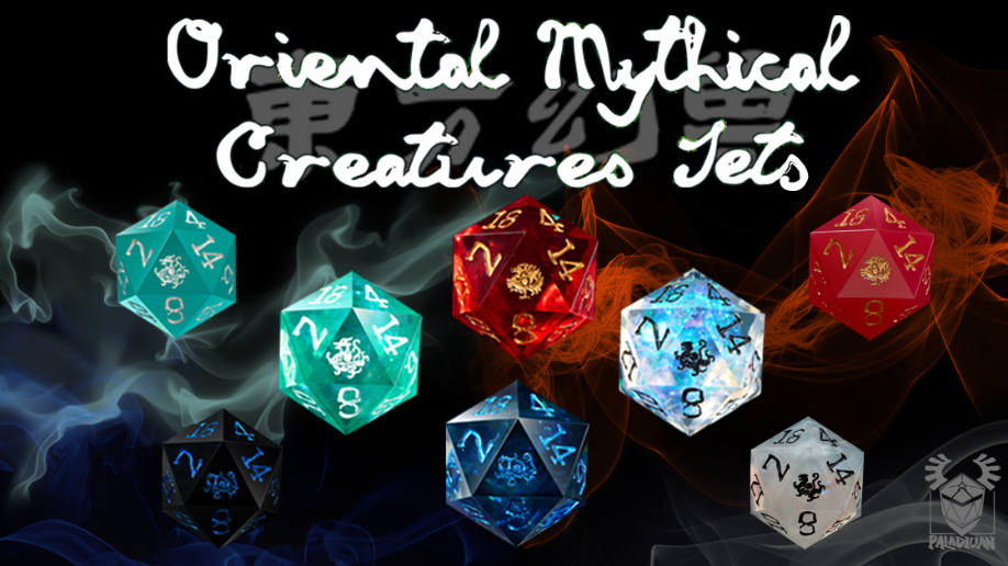 Oriental mythic creatures dice series 1：Four Celestial Guardians