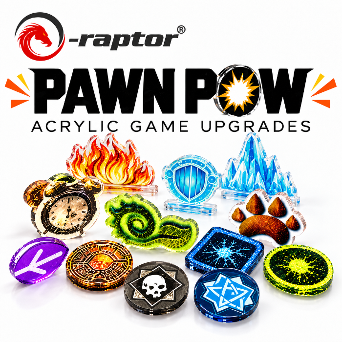 Couverture de PAWN POW - acrylic replacements for board games components
